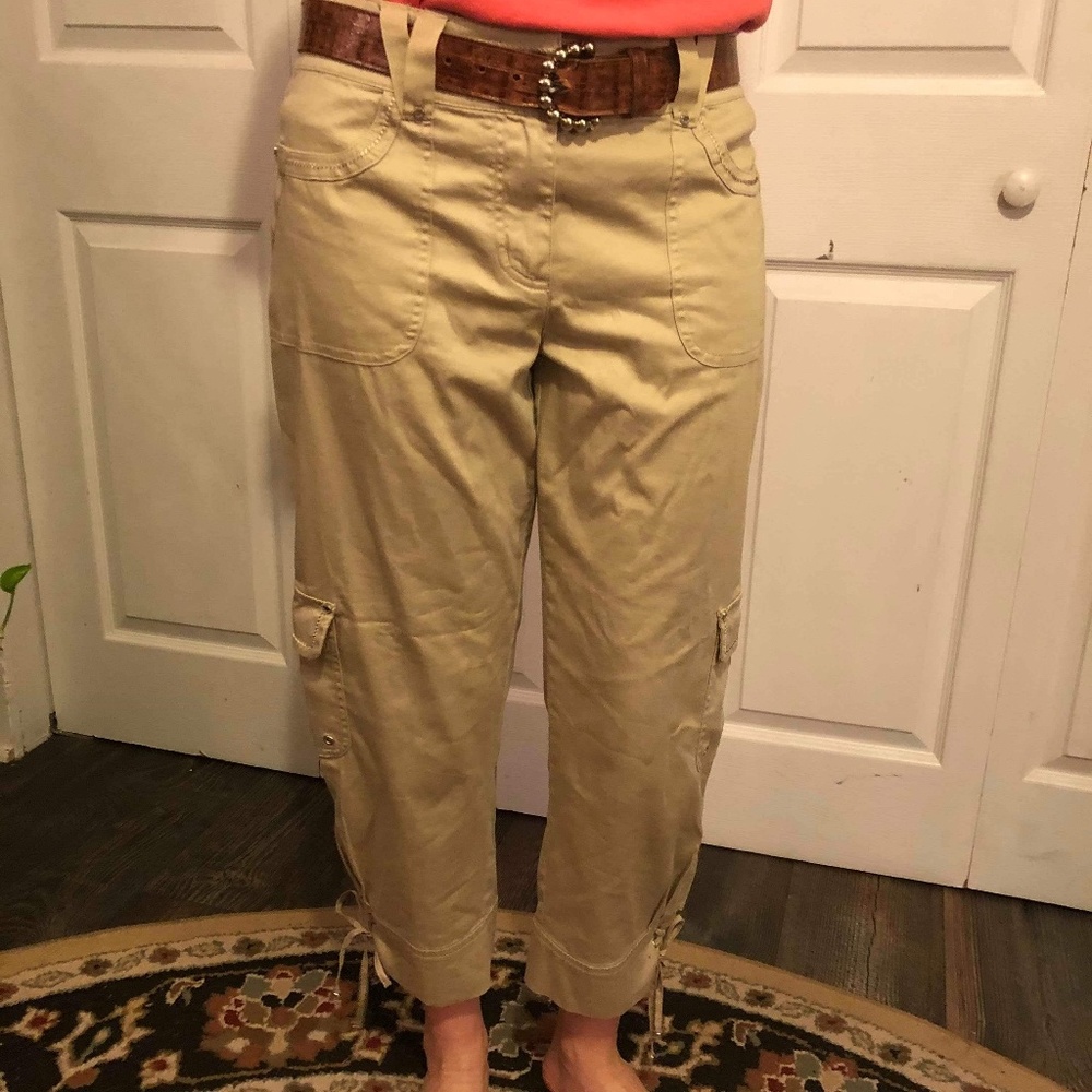 Khaki Cargo Capris